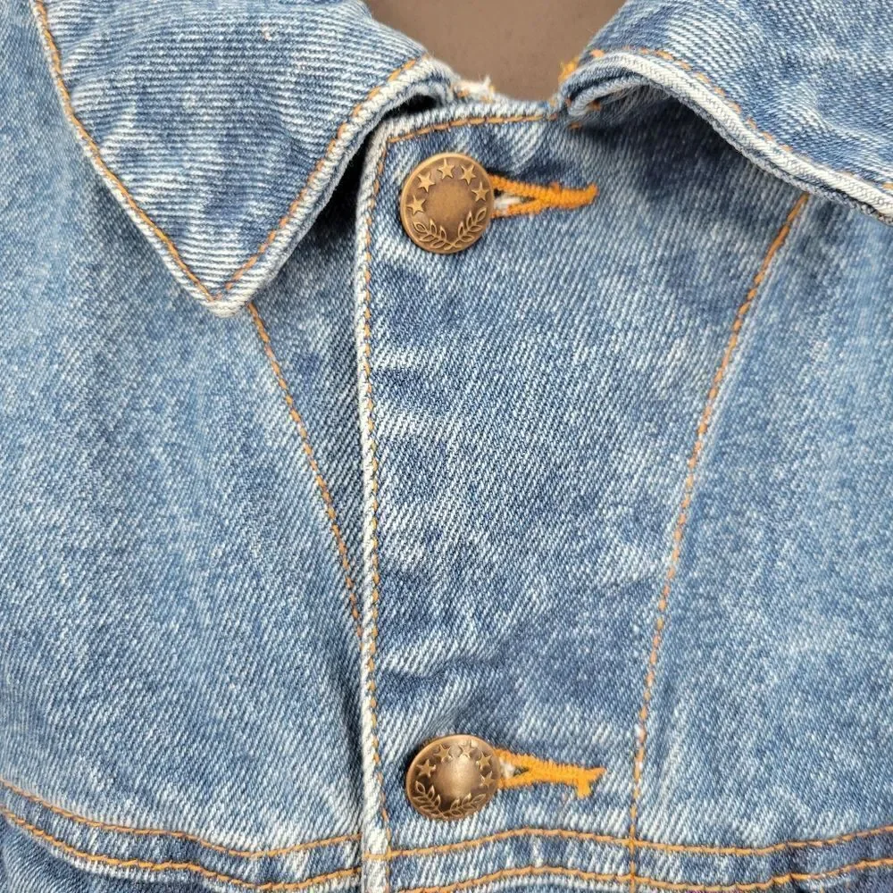 Mississippi River Blues Vintage 90s Classic Blue Jean Denim Trucker Jacket XL